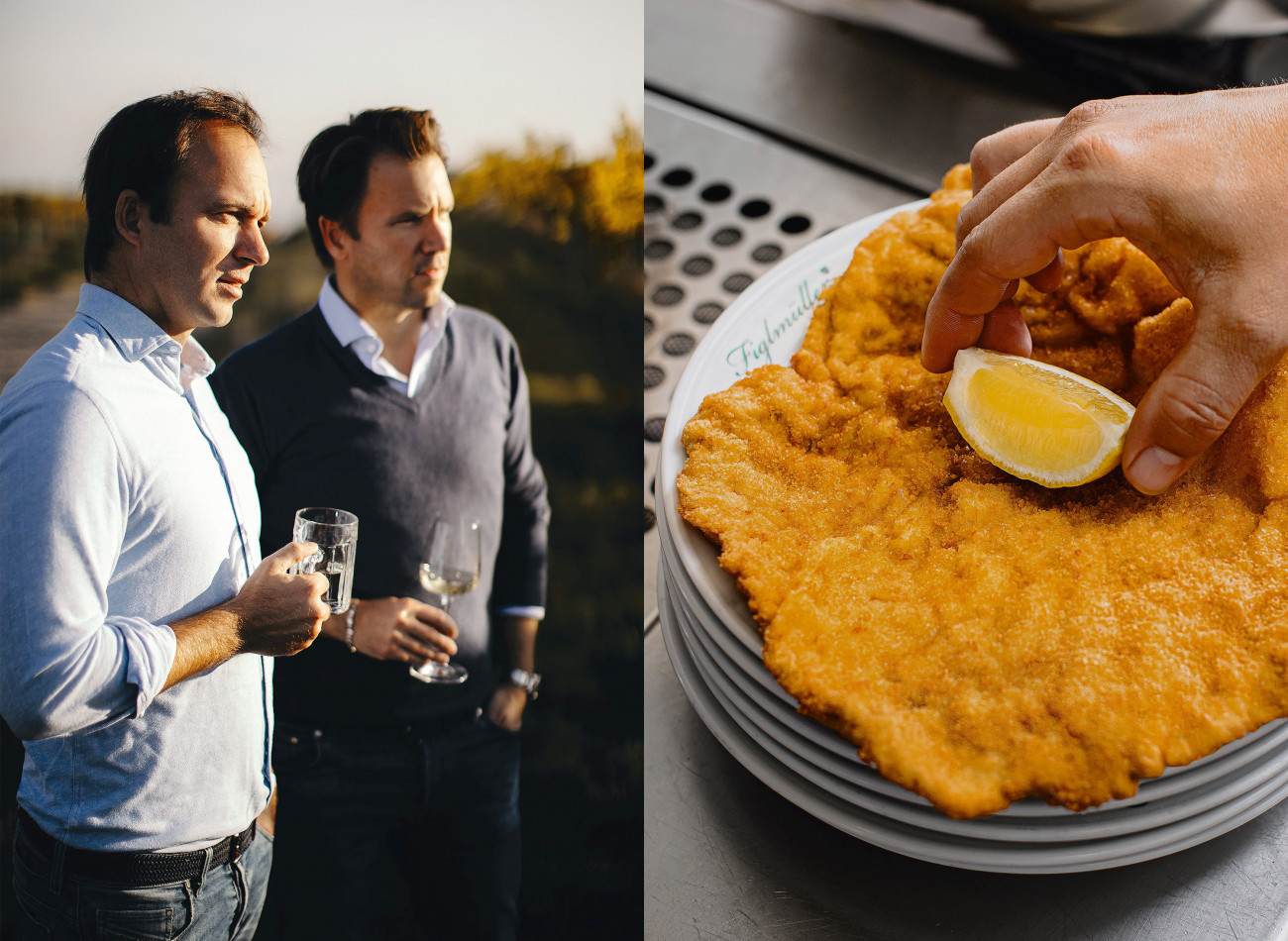 The Figlmüller family with their signature schnitzel